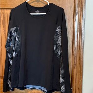 Black Athleta brand long sleeve top